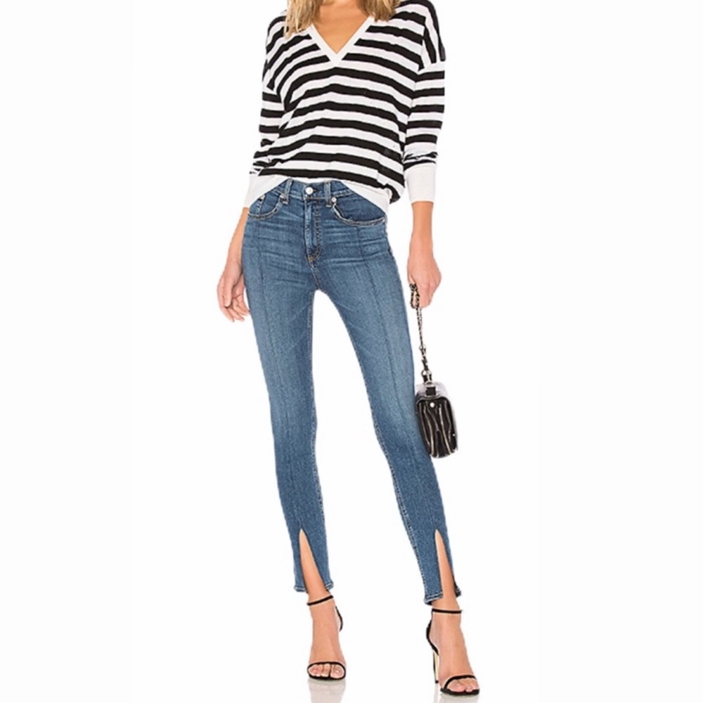Rag & Bone Split Seamed Skinny Jean